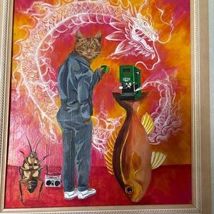 Original cat painting